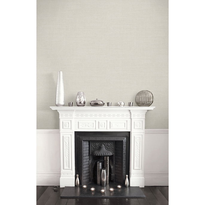 Seabrook Designs Hopsack Embossed Vinyl Everest White Wallpaper image 2 of 2