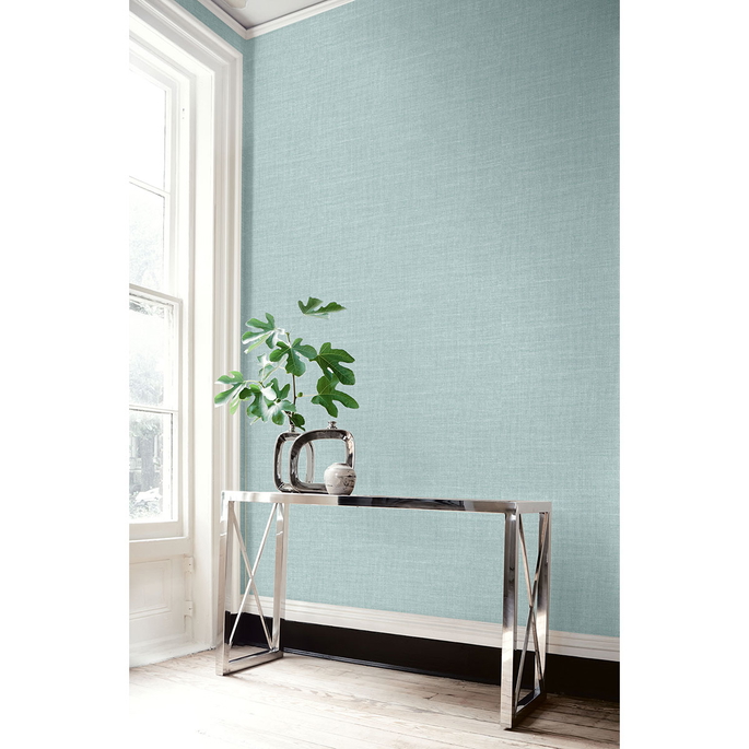 Seabrook Designs Hopsack Embossed Vinyl Icicle Wallpaper image 2 of 2