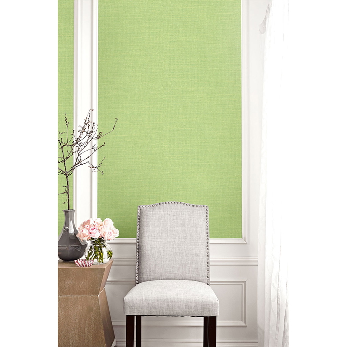 Seabrook Designs Hopsack Embossed Vinyl Green Apple Wallpaper image 2 of 2