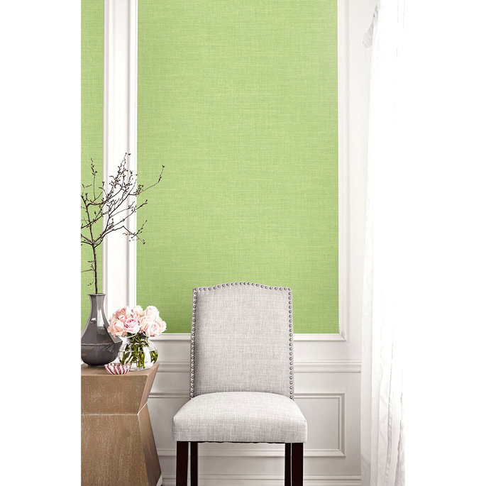 Seabrook Designs Hopsack Embossed Vinyl Green Apple Wallpaper image 2 of 2