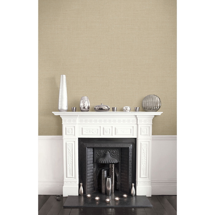 Seabrook Designs Hopsack Embossed Vinyl Café Latte Wallpaper image 2 of 2