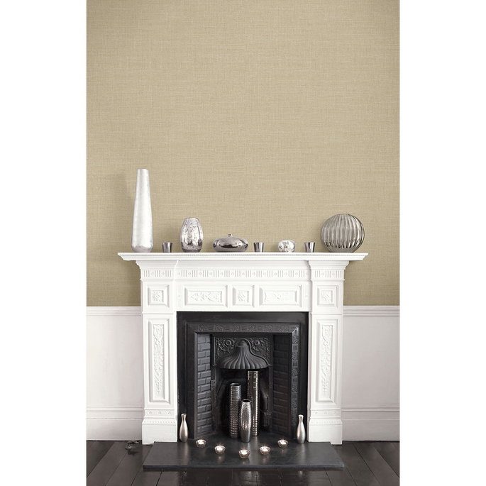 Seabrook Designs Hopsack Embossed Vinyl Café Latte Wallpaper image 2 of 2