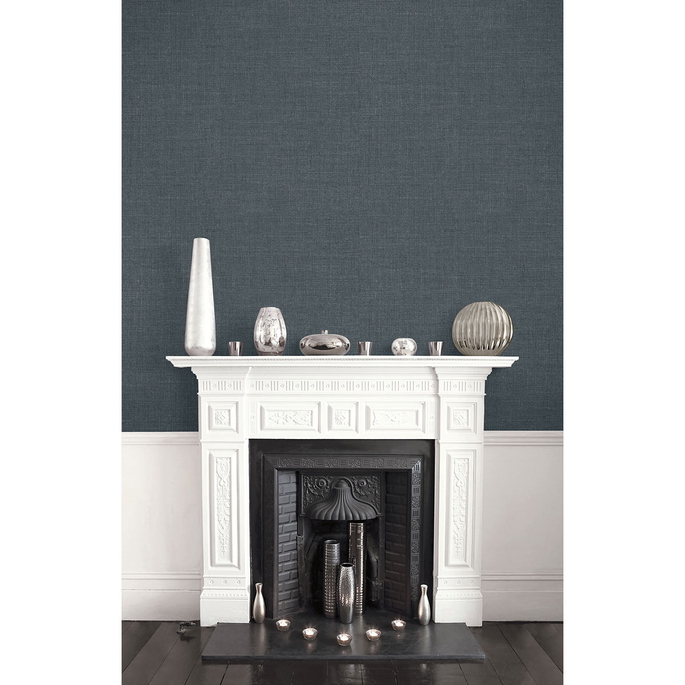 Seabrook Designs Hopsack Embossed Vinyl Wrought Iron Wallpaper image 2 of 2