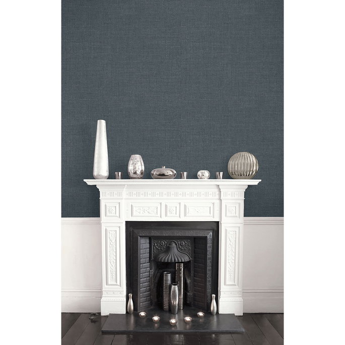 Seabrook Designs Hopsack Embossed Vinyl Wrought Iron Wallpaper image 2 of 2