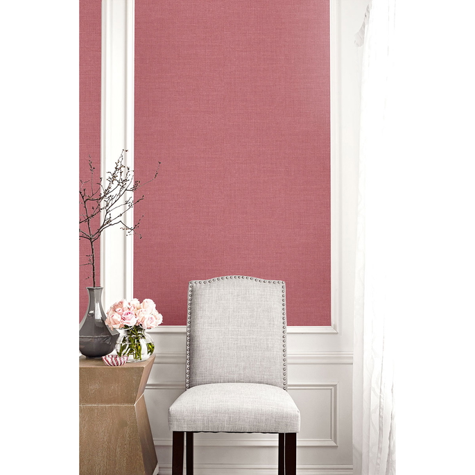Seabrook Designs Hopsack Embossed Vinyl Mulberry Wallpaper image 2 of 2