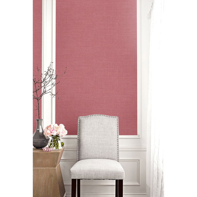 Seabrook Designs Hopsack Embossed Vinyl Mulberry Wallpaper image 2 of 2