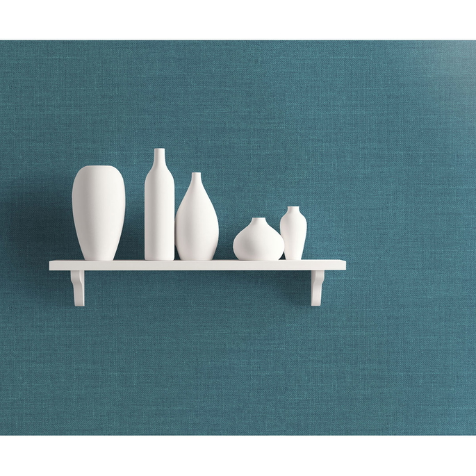 Seabrook Designs Hopsack Embossed Vinyl Victorian Teal Wallpaper image 2 of 2