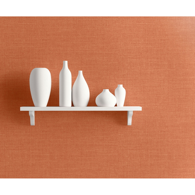 Seabrook Designs Hopsack Embossed Vinyl Persimmon Wallpaper image 2 of 2