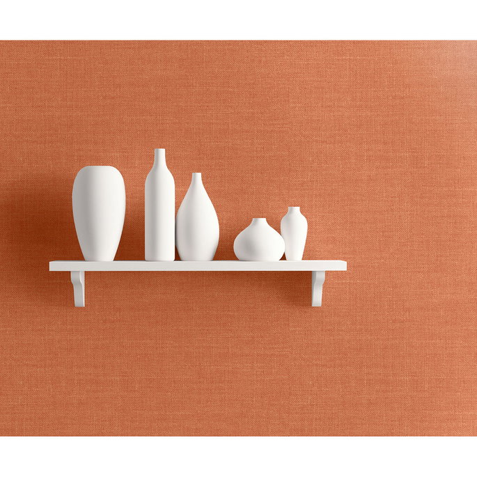 Seabrook Designs Hopsack Embossed Vinyl Persimmon Wallpaper image 2 of 2
