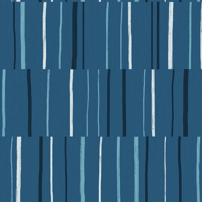 Seabrook Designs Block Lines Blueberry/Midnight/Blue Skies Wallpaper image 1 of 2