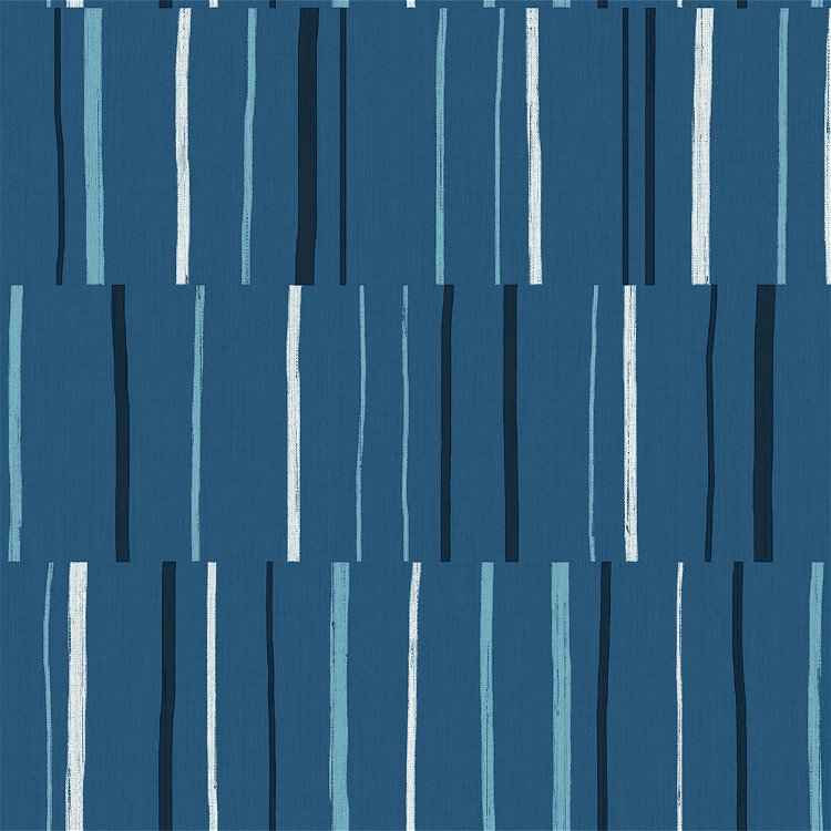 Seabrook Designs Block Lines Blueberry/Midnight/Blue Skies Wallpaper