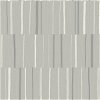 Seabrook Designs Block Lines Metallic Silver & Cove Gray Wallpaper - Image 1