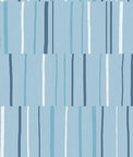 Seabrook Designs Block Lines Bluebird/Navy/Glacier White Wallpaper