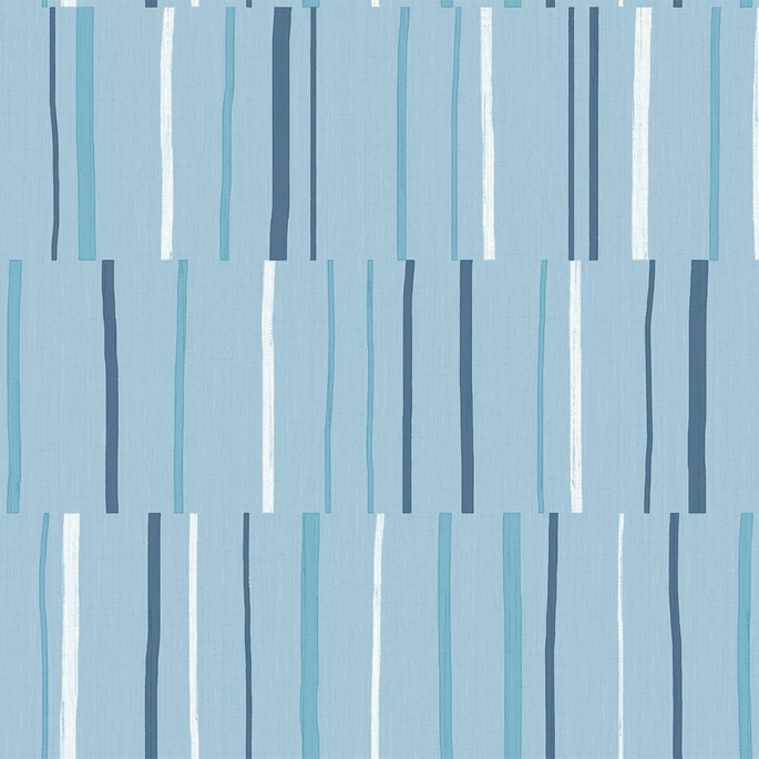 Seabrook Designs Block Lines Bluebird/Navy/Glacier White Wallpaper image 1 of 2
