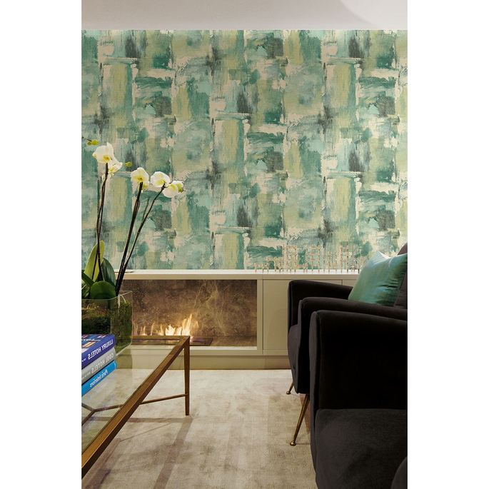 Seabrook Designs Dry Brush Faux Everglades &amp; Moss Green Wallpaper image 2 of 2