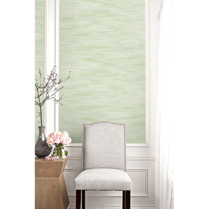 Seabrook Designs Stria Wash Green Sprout Wallpaper image 2 of 2