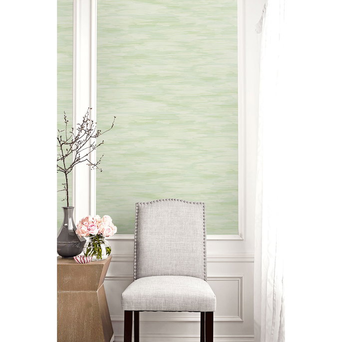 Seabrook Designs Stria Wash Green Sprout Wallpaper image 2 of 2