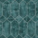 Seabrook Designs Geo Faux Emerald & Metallic Silver Wallpaper