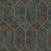 Seabrook Designs Geo Faux Rust/Forest Green/Metallic Gold Wallpaper