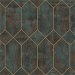 Seabrook Designs Geo Faux Rust/Forest Green/Metallic Gold Wallpaper thumbnail image 1 of 2