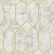 Seabrook Designs Geo Faux Silver Birch & Metallic Gold Wallpaper