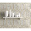 Seabrook Designs Geo Faux Silver Birch & Metallic Gold Wallpaper - Image 2