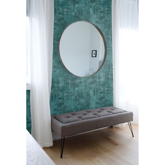 Seabrook Designs Rustic Stucco Faux Emerald Wallpaper image 2 of 2