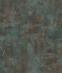 Seabrook Designs Rustic Stucco Faux Rust & Forest Green Wallpaper