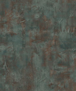 Seabrook Designs Rustic Stucco Faux Rust & Forest Green Wallpaper