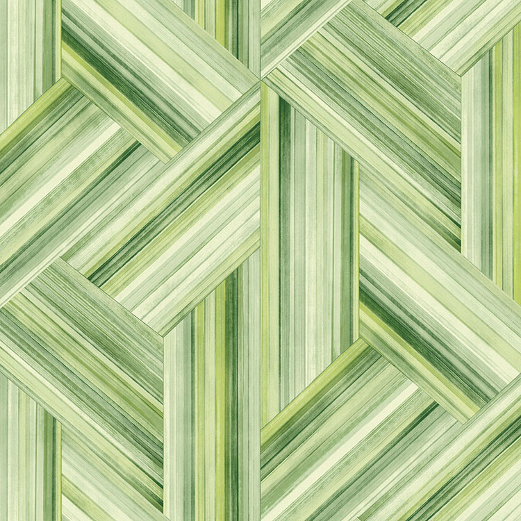Seabrook Designs Geo Inlay Chartreuse &amp; Basil Fabric
