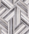 Seabrook Designs Geo Inlay Cove Gray & Carrara Fabric