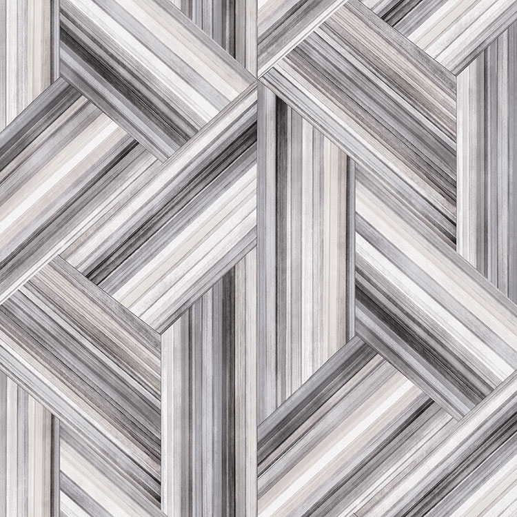 Seabrook Designs Geo Inlay Cove Gray &amp; Carrara Fabric