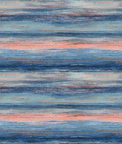 Seabrook Designs Sunset Stripes Blueberry & Vermillion Orange Fabric