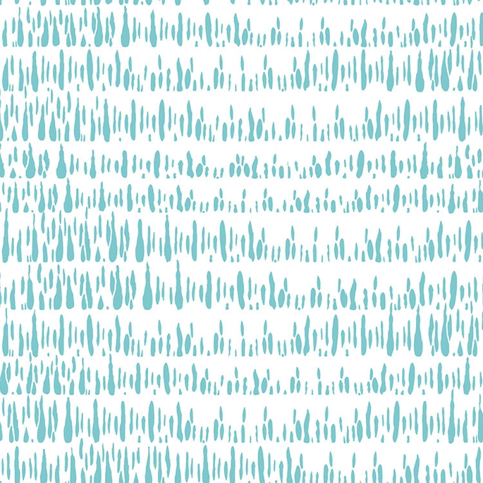 Seabrook Designs Brush Marks Teal &amp; White Fabric image 1 of 2