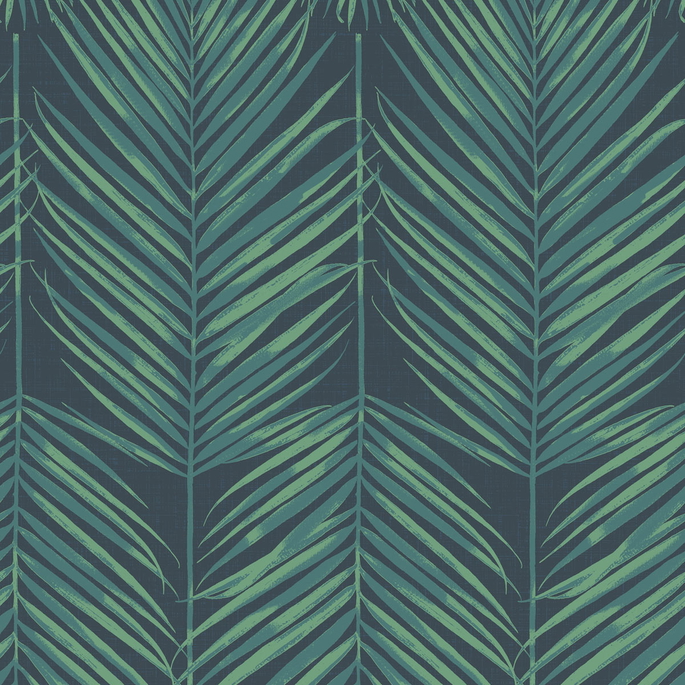 Seabrook Designs Paradise Tropic Midnight Wallpaper image 1 of 2