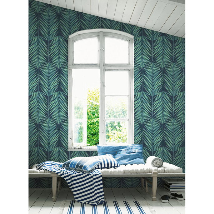 Seabrook Designs Paradise Tropic Midnight Wallpaper image 2 of 2