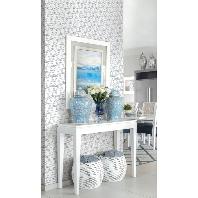 Seabrook Designs Sun Shapes Coastal Blue Wallpaper image 2 of 2
