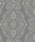 Seabrook Designs Nautical Damask Black Sands Wallpaper