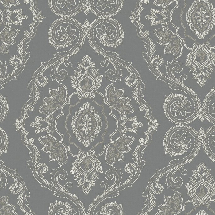 Seabrook Designs Nautical Damask Black Sands Wallpaper image 1 of 2