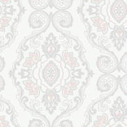 Seabrook Designs Nautical Damask Pink Sunset Wallpaper