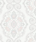Seabrook Designs Nautical Damask Pink Sunset Wallpaper