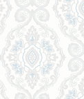 Seabrook Designs Nautical Damask Blue Oasis Wallpaper