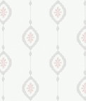 Seabrook Designs Sand Dollar Stripe Pink Sunset Wallpaper