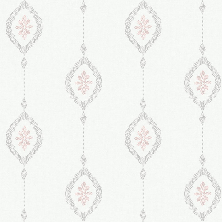 Seabrook Designs Sand Dollar Stripe Pink Sunset Wallpaper