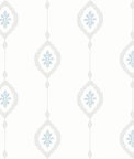 Seabrook Designs Sand Dollar Stripe Blue Oasis Wallpaper