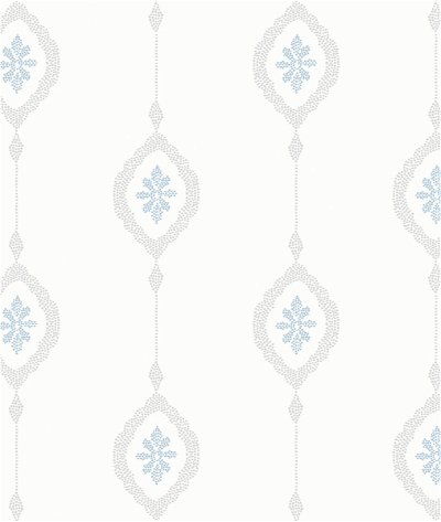 Seabrook Designs Sand Dollar Stripe Blue Oasis Wallpaper
