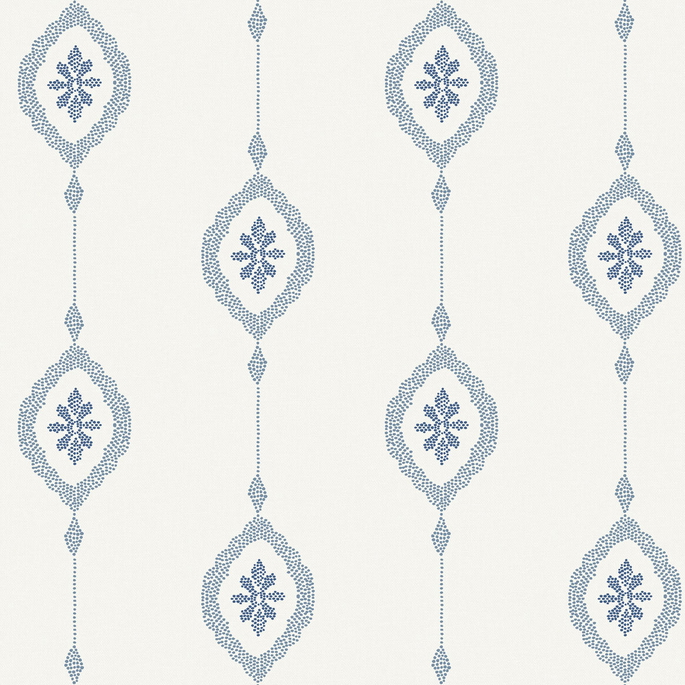 Seabrook Designs Sand Dollar Stripe Coastal Blue Wallpaper image 1 of 2