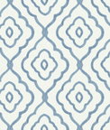Seabrook Designs Seaside Ogee Blue Oasis Wallpaper