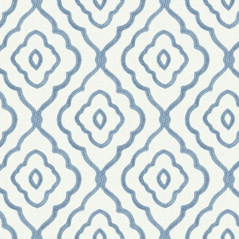 Seabrook Designs Seaside Ogee Blue Oasis Wallpaper