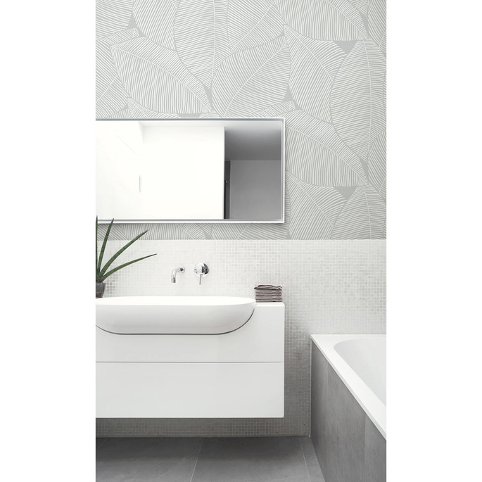 Seabrook Designs Summer Magnolia Daydream Gray Wallpaper image 2 of 2